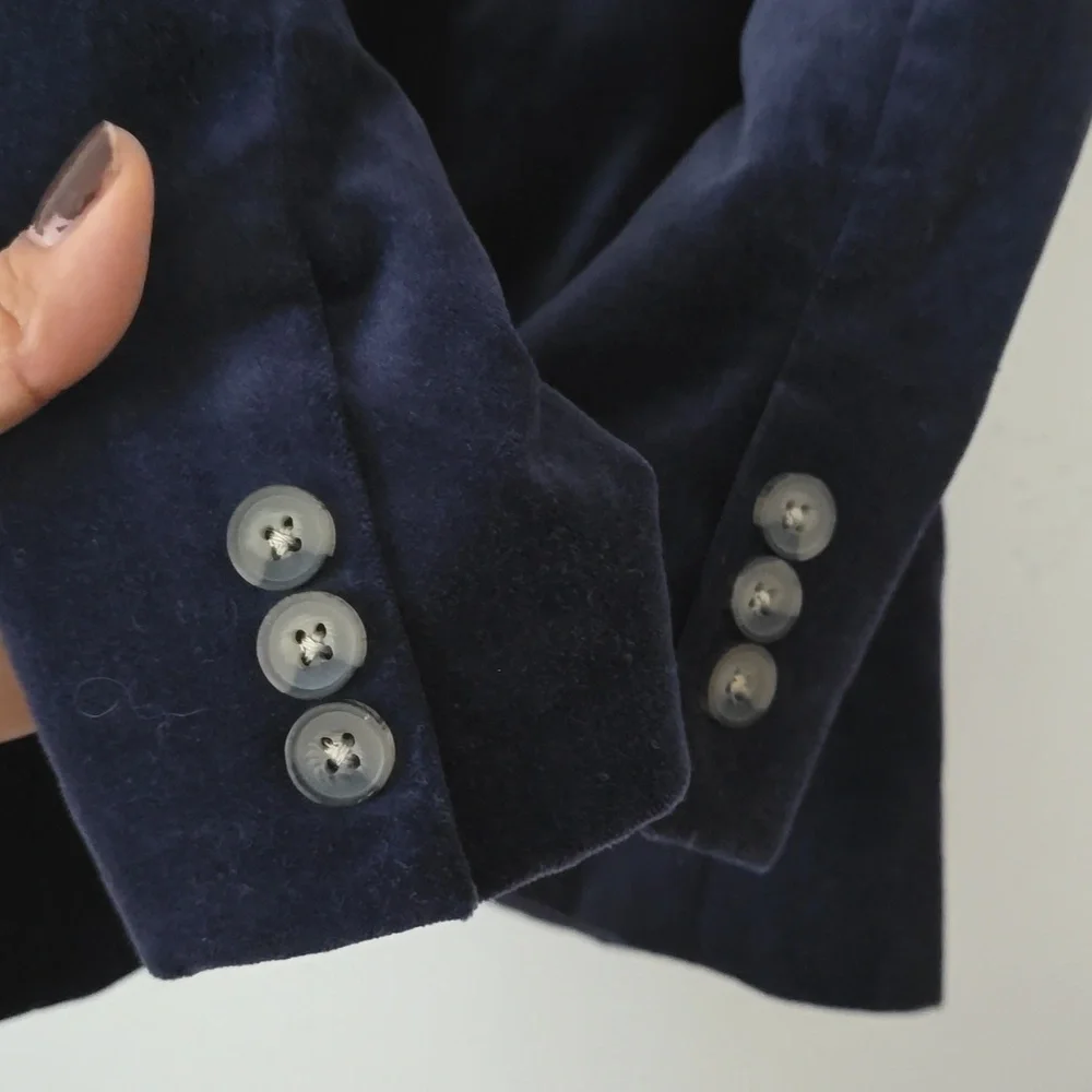 Janie and Jack Suede Navy Blue Blazer Toddler 2T